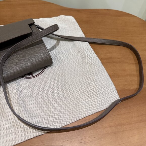 Hermes Kelly To Go Epsom Etoupe Silver Hardware - Picture 11 of 15